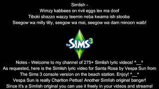 Santa Rosa by Vespa Sun (Charlton Pettus) Simlish Original Song With Lyrics!