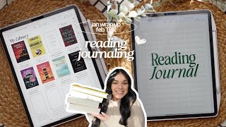 January Wrap Up & February TBR | Reading Journal | Digital Journal - iPad | Road to 100 Books! 📚