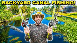 Fishing MY BACKYARD CANAL for INVASIVE Species!!! (Catch Clean Cook)