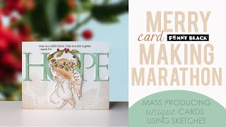 Grab your sentiment dies with the letter ‘O’ !  | Mass Produce UNIQUE Handmade Christmas Cards | #5