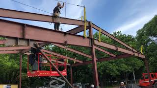 Erecting steel