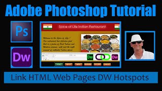 Link HTML Web Pages Using Adobe Dreamweaver Button Hotspots and Edit HTML- Photoshop Website Design