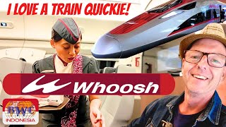 WHOOSH: Foreigner takes FIRST CLASS BULLET TRAIN @350 km/h from Jakarta to Bandung, Indonesia