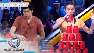 Jack and Issa have a heated battle in "Stack Attack" | Minute to Win It Last Teen Standing