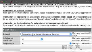 How to apply on the VPD of Mainz’s university for recognition of foreign certificates