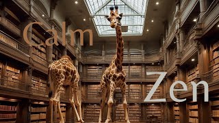 Zen for 6 Minutes Giraffes and Desert Scenery