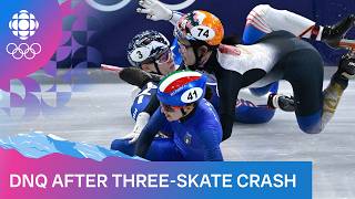 USA’s Corinne Stoddard DNQs after three-skate crash | Women’s 500m Short Track Heat 3 | Day 4