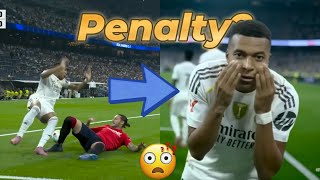 Dive or Penalty? 🤔🤔 Mbappe’s controversial Penalty against Osasuna #realmadrid