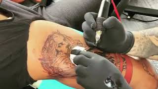 Tattoo working with Spark tattoo cartridges