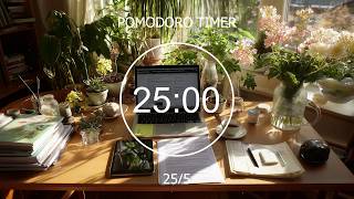 25/5 Pomodoro 📚 Lofi Music 🌱 Deep Focus and Keep Studying with me 🌸 Work/Study/Reading