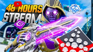 I GOT GIFTED 50 SUBS FOR A 48 HOURS STREAM in SEASON 24 APEX LEGENDS [link in desc] (XBOX SERIES X)