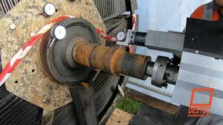 Destec on-site machining portable shaft turning