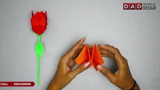 How to Make Rose Craft with Paper 🌹 | Easy DIY Flower Craft | #rose #fypage #explore #craft #nift