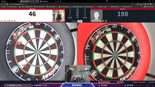 Webcam darts. Airmessy v Iain1632 87 avg