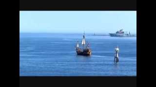 A replica of John Cabot's 'The Matthew' visits Plymouth.