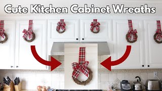 How To Decorate Your Kitchen Cabinets With Wreaths