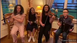 Anglang family, Glenflesk CCÉ, playing 3 polkas for Spink Comhaltas Culture Night 2021