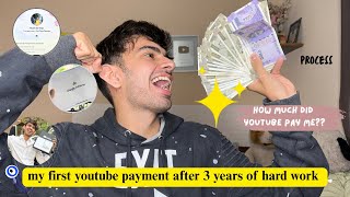 How much did Youtube pay ✨ || You Won’t Believe the Amount!"🤯 #youtubefirstpayment