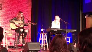 Carly Pearce performing her hits at the Listening Room in Nashville, TN