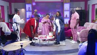 Onua Showtime Team Cut Cake To Celebrate Her Excellency