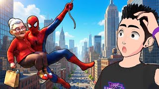 Spiderman saves Granny