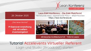 Tutorial Accelevents virtuelle Referenten Login Sessions