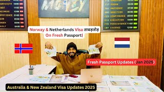 Norway & Netherlands Visa Record Break! Fresh Passport Schengen, Australia & NZ Updates (Jan 2025)