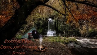 Soothing Piano Meditation with Camp Fire and Babbling Brook