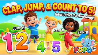 Clap Jump Dance Song for Kids | Fun Action Song for Toddlers |123 Counting Song for Kids
