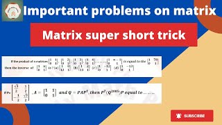 Important Problems on Matrix | Matrix super short trick