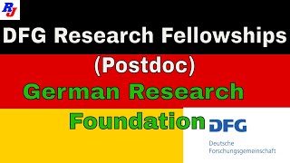 Research Fellowships (Postdoc) - DFG, German Research Foundation