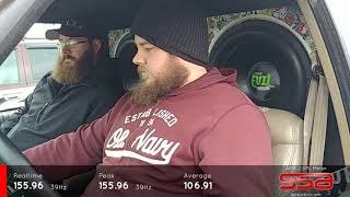 Josh's Tahoe, turned on for the first time.  161.6DB!