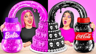 Black vs Pink Cake Decorating Challenge | Funny Situations by GoFun Challenge