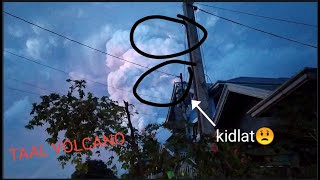 TAAL VOLCANO SMOKE AND LIGHTNING😢😱