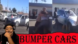 Women Fighting and Playing Bumper Cars