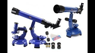 Telescope Microscope Set Science Nature Educational Astronomy Learning Kids Toy