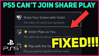 PS5 CAN'T JOIN SHARE PLAY HOW TO FIX! (Fast Solution)