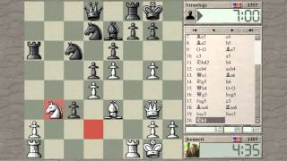 Blitz chess with live commentary #93: French defense - Unusual line