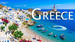Greece 4K – White Buildings, Crystal Clear Waters & Iconic Mediterranean Paradise | Relaxing Music