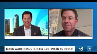 Mark Wahlberg Flecha CBS8 Segment with Anchor Eric Kahnert