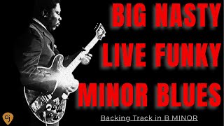 Nasty B Minor Blues Jam | Live Thrills! Guitar Backing Track