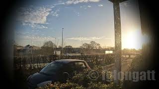 An amazing sunrise during a cold winter morning at Cranbrook, Devon, England