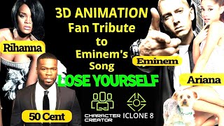 Iclone Fun Animation EMINEM😊Ariana, Rihanna, 50 Cent, J.Fla, God's Choir (Iclone)(Character Creator)