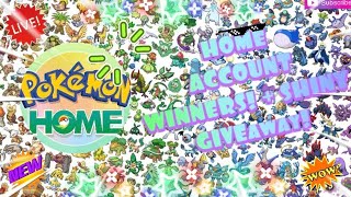 3 HOME ACCOUNT WINNERS REVEALED + SHINY GIVEAWAY || Pokemon Sword and Shield LIVE