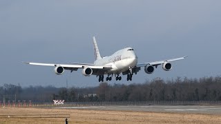 Qatar Government Boeing 747-8 (BBJ) /  landing at LFSB
