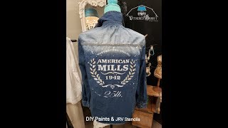 Denim Shirt Transformation with DIY Paint & JRV Stencil
