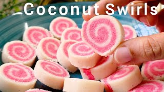 5-minute Easy Coconut Swirls #christmas 