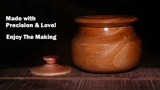 Handcrafted Wooden Pot – A Beautiful Work of Art!