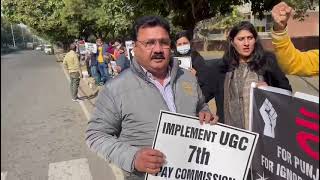 30th day of Teachers protest in Chandigarh for implementation of UGC pay scales n against delinking
