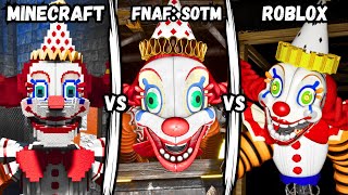 FNAF: Secret of the Mimic - FNAF SOTM vs ROBLOX vs Minecraft (Chase Scenes + Jumpscares)